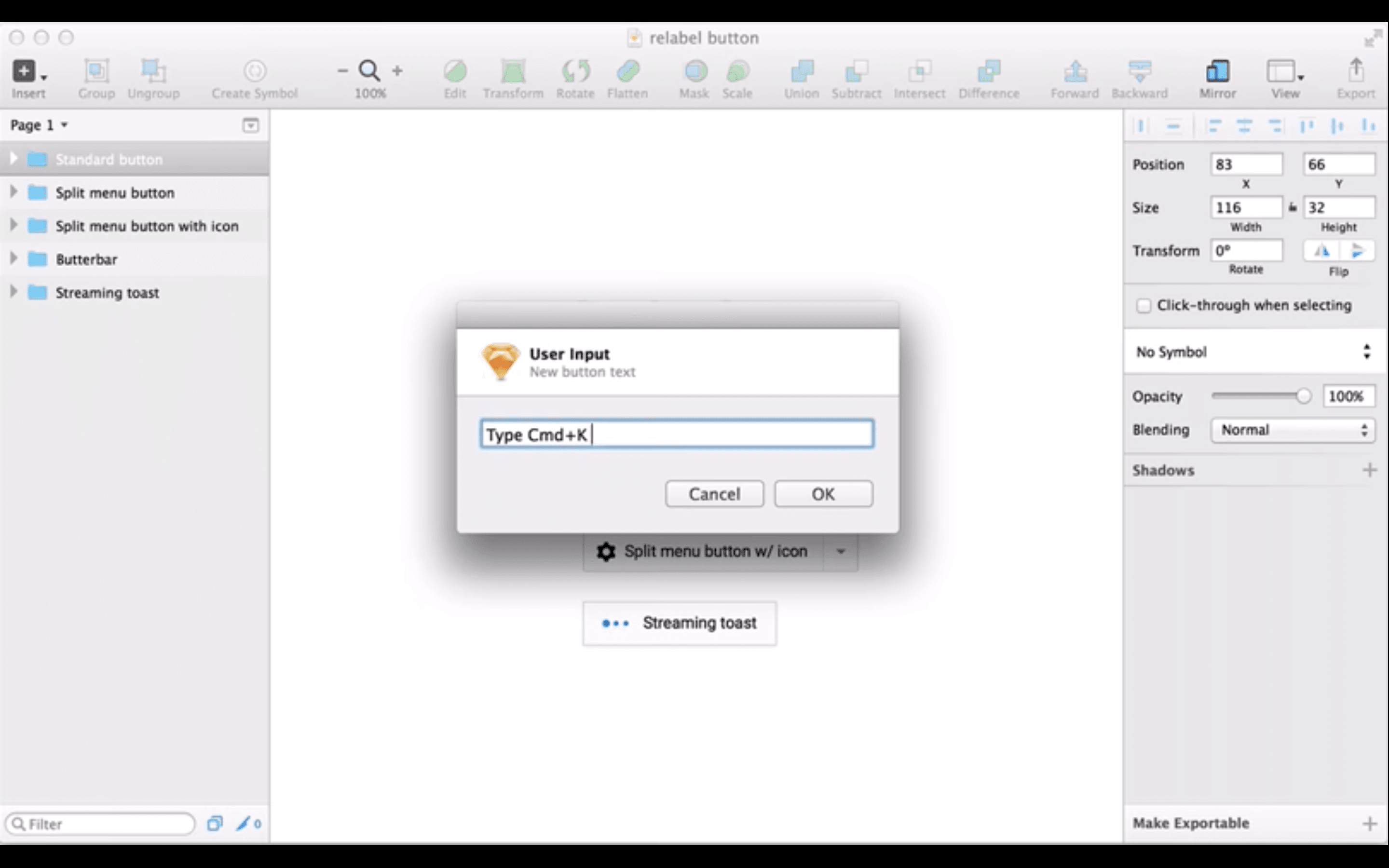 SKETCH RELABEL BUTTON