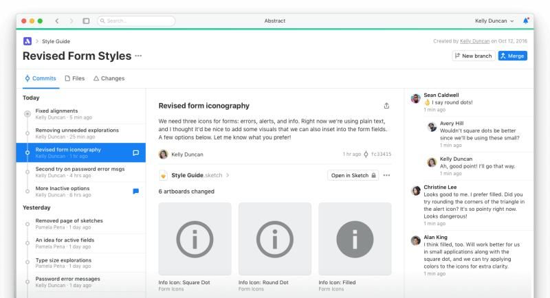 ABSTRACT versioning pour Sketch