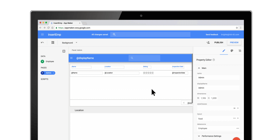 GOOGLE APP MAKER