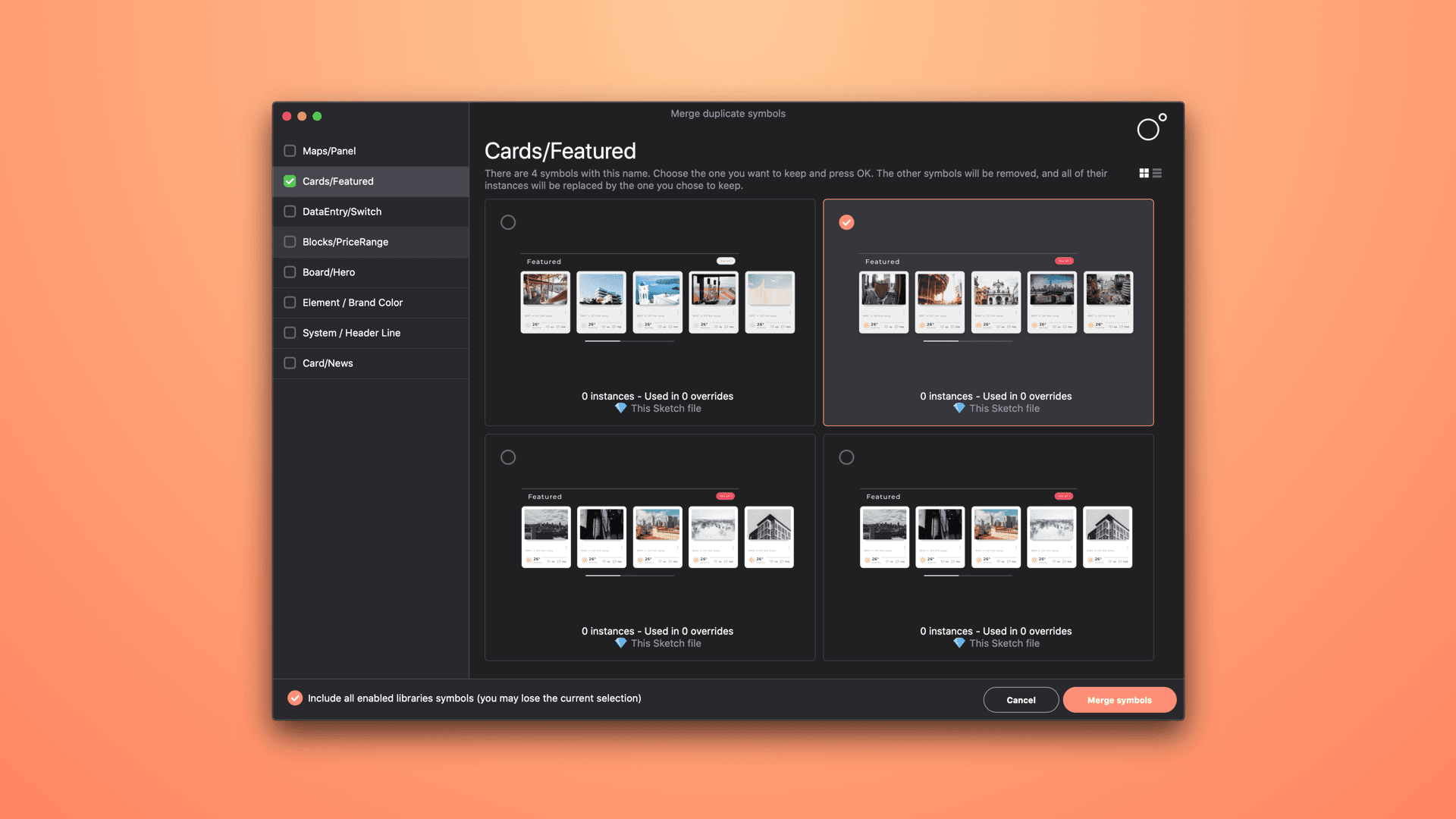 MERGE DUPLICATE SYMBOLS : sketch plugin