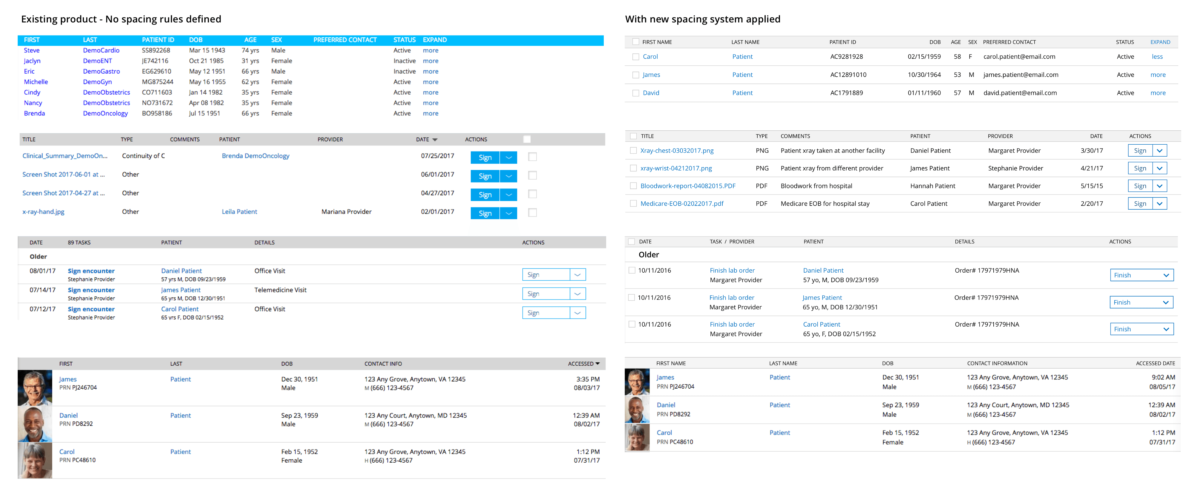 Framework for creating a predictable and harmonious spacing system
