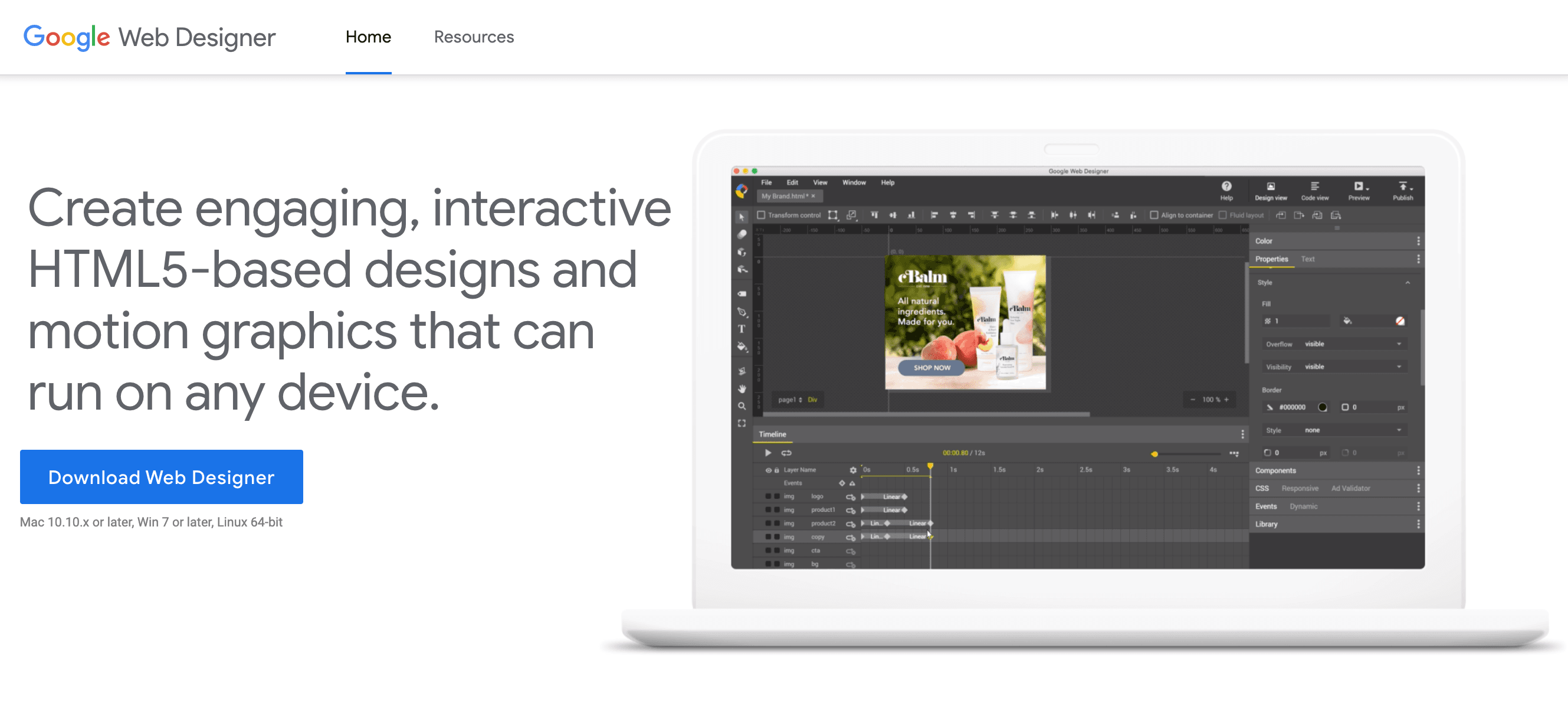 GOOGLE WEB DESIGNER