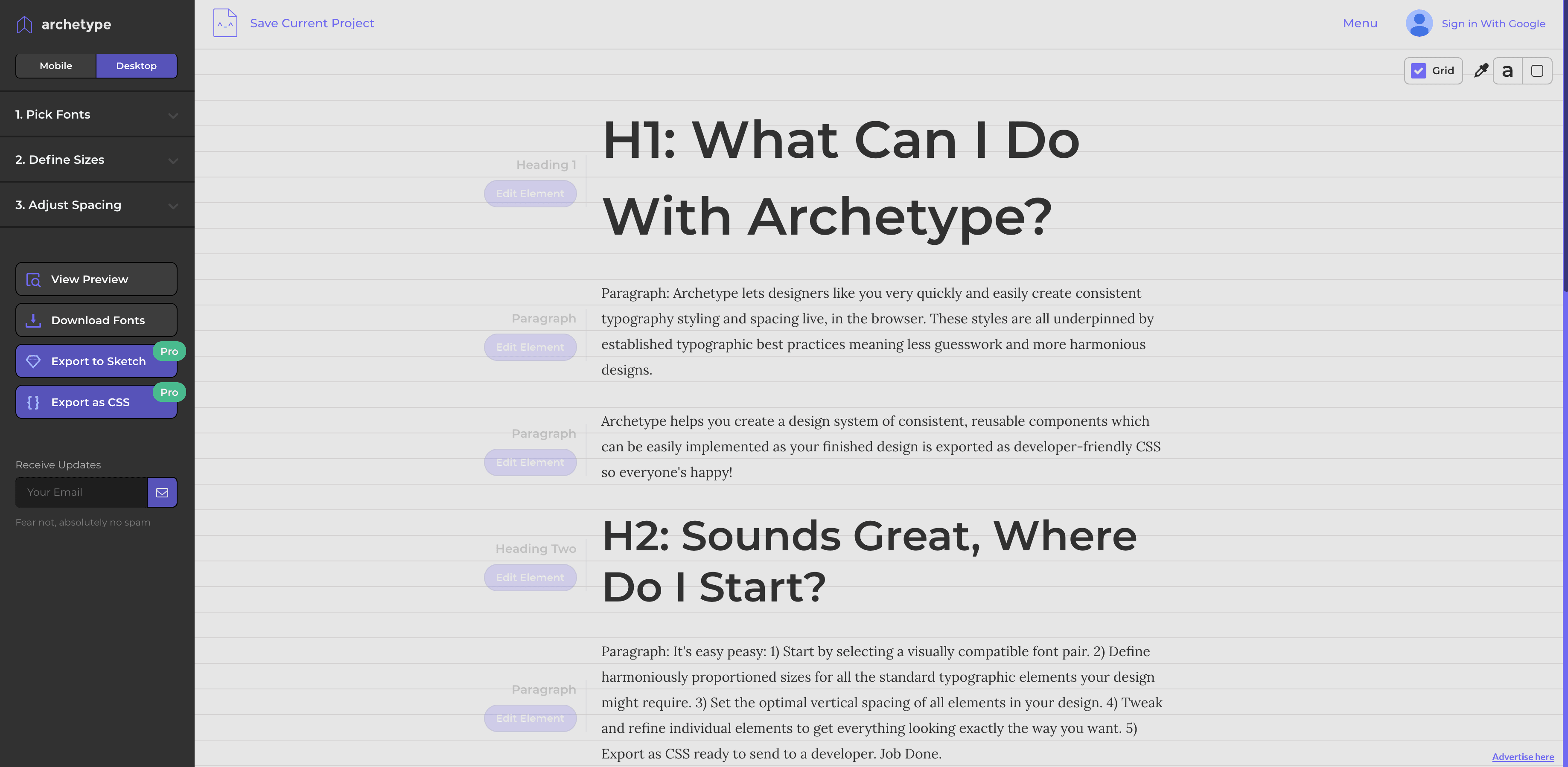 Archetypeapp