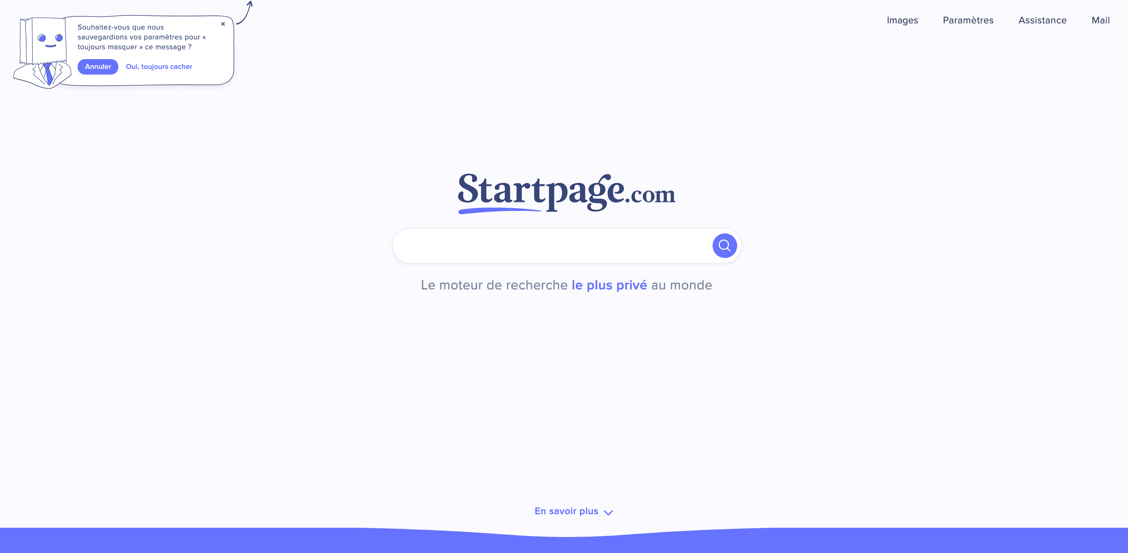 STARTPAGE : Recherche incognito