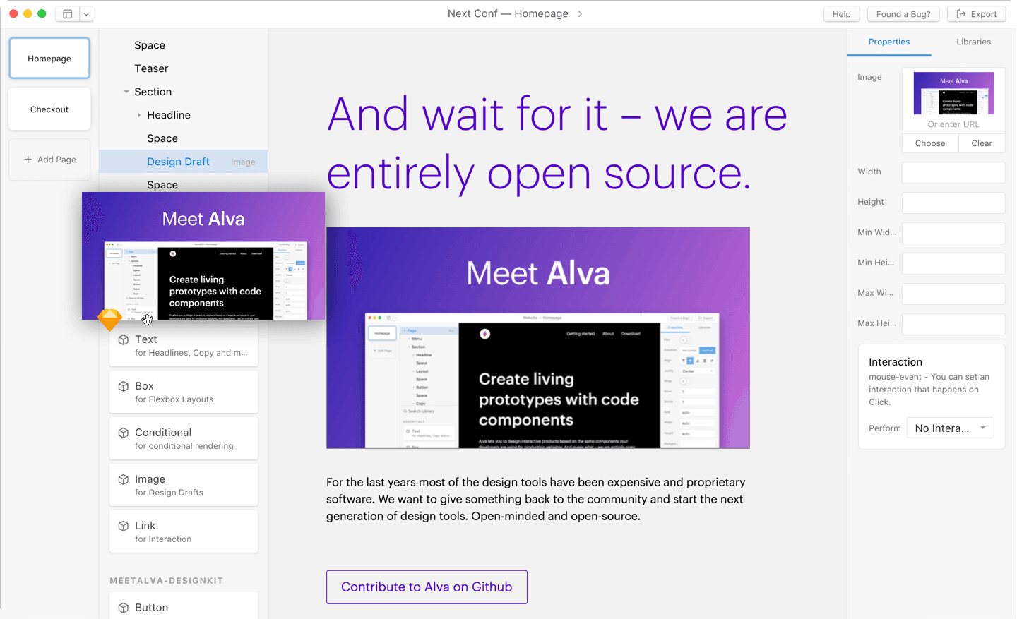 ALVA : outil de conception sympa