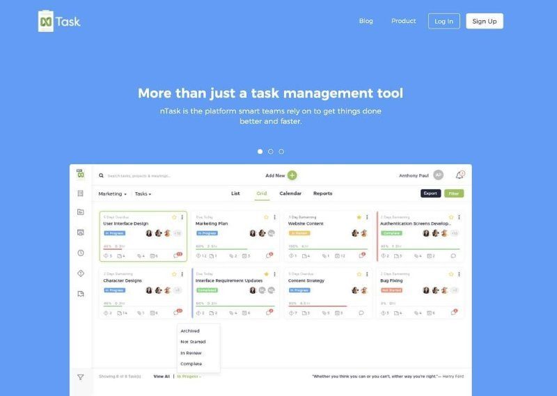 NTASK – Management tool