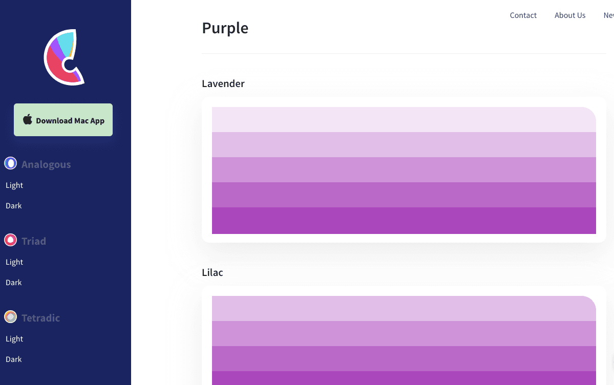 CULRS : palettes de couleurs