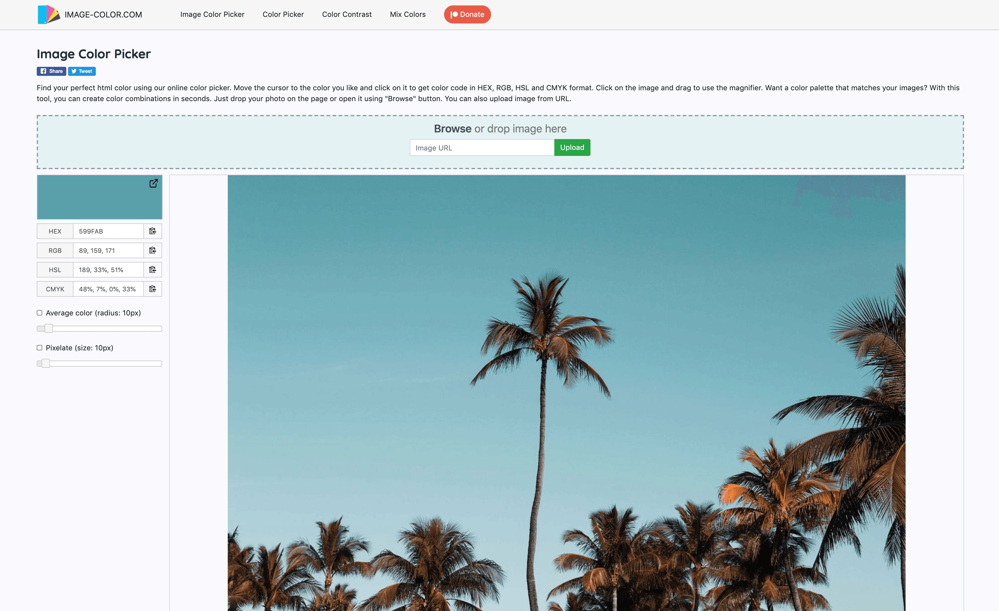IMAGE COLOR : color picker