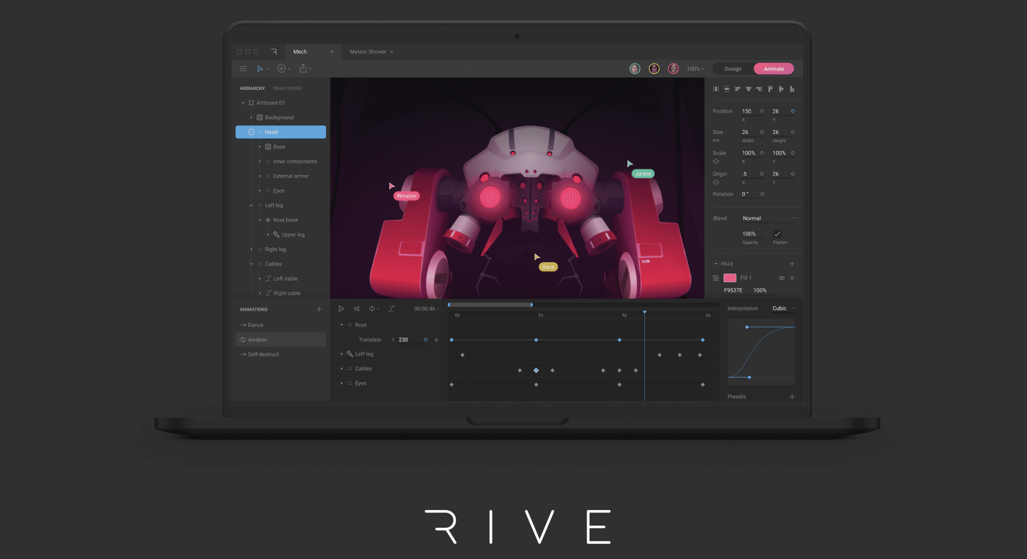 RIVE : Animation intéractive