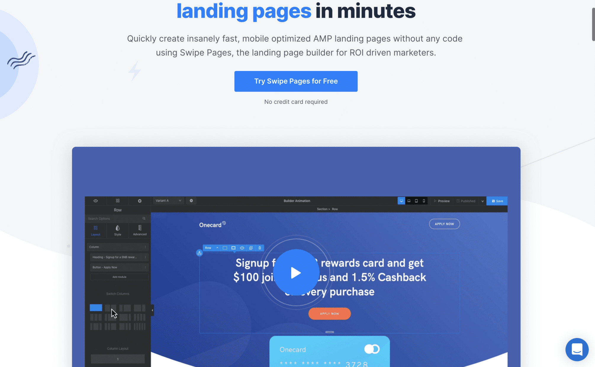 SwipePages : Landing pages NoCode