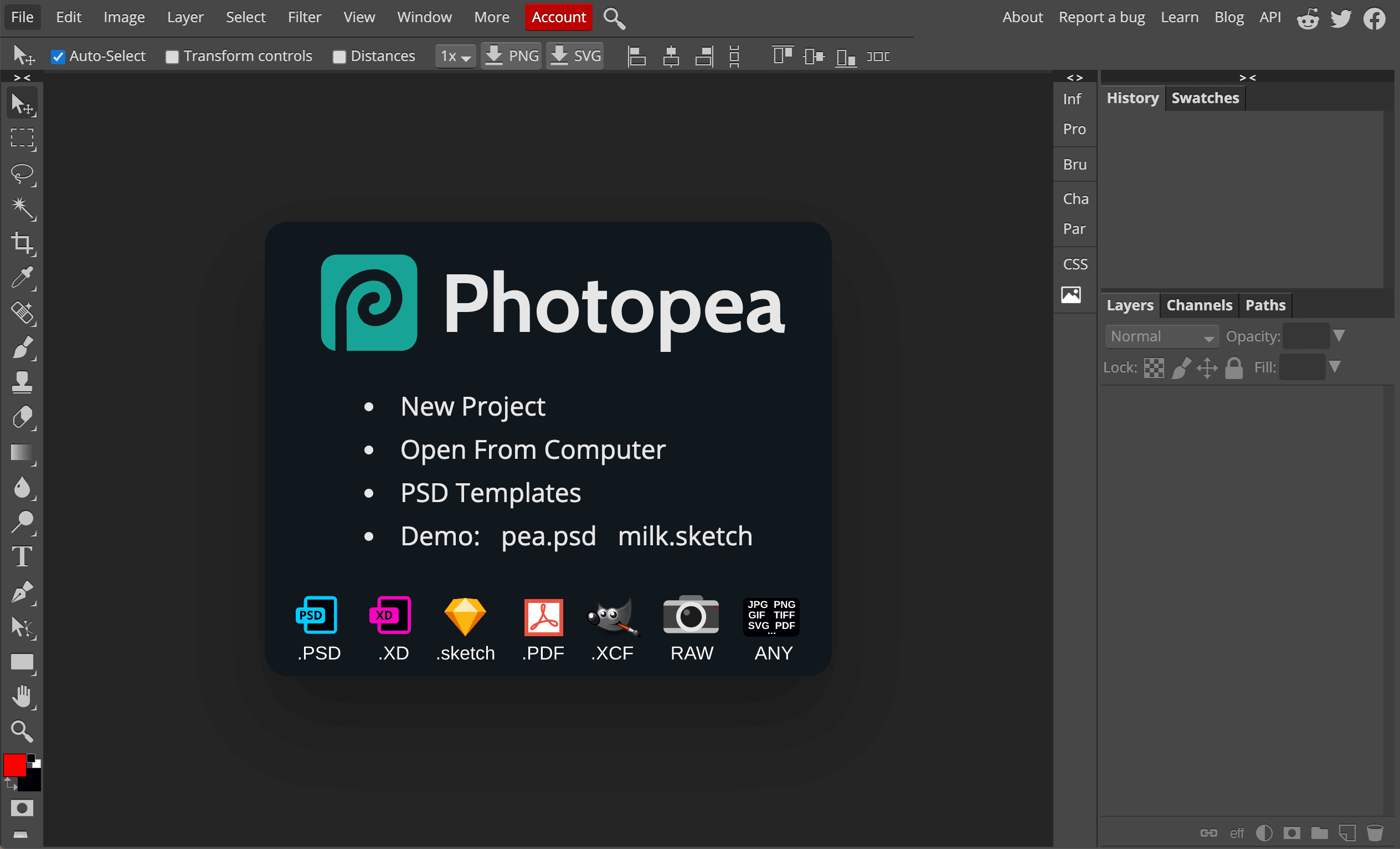 PHOTOPEA : Retouche de photo en ligne