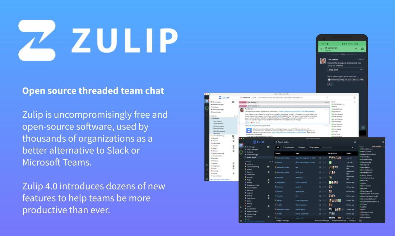 ZULIP : Alternative OpenSource à SLACK