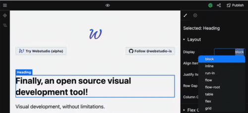 WEBSTUDIO : outil de développement visuel open source !